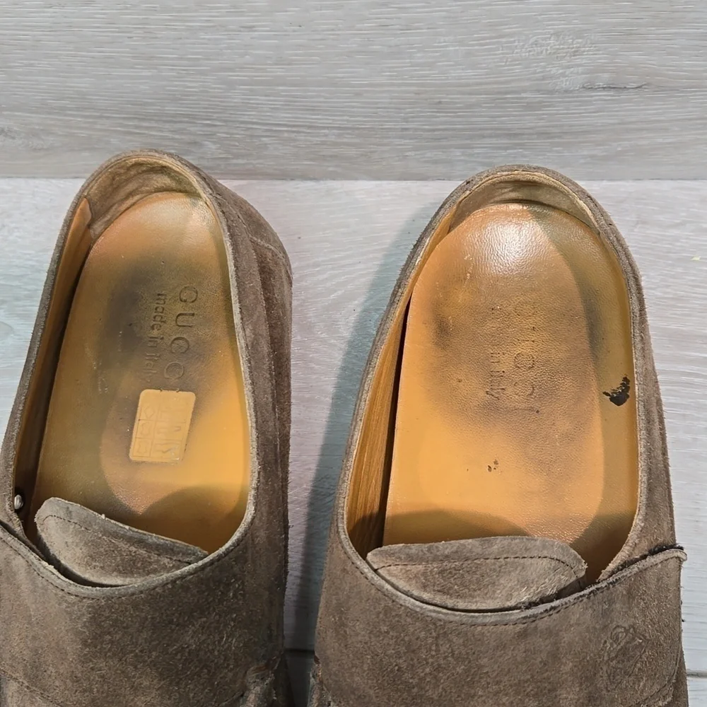 Gucci Mens 212421 Loafer Suede Flats oxford shoes sz 10D
